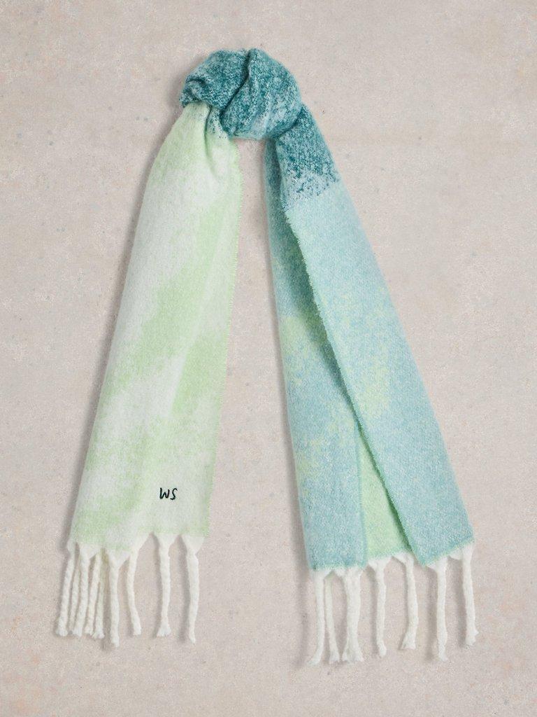 Shelly Brushed Scarf in BLUE MLT - FLAT FRONT