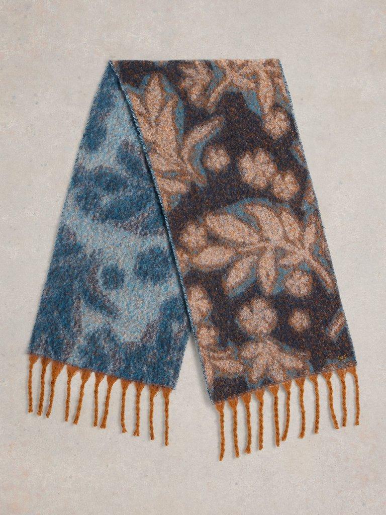 Shelly Brushed Scarf in BLUE PR - FLAT BACK