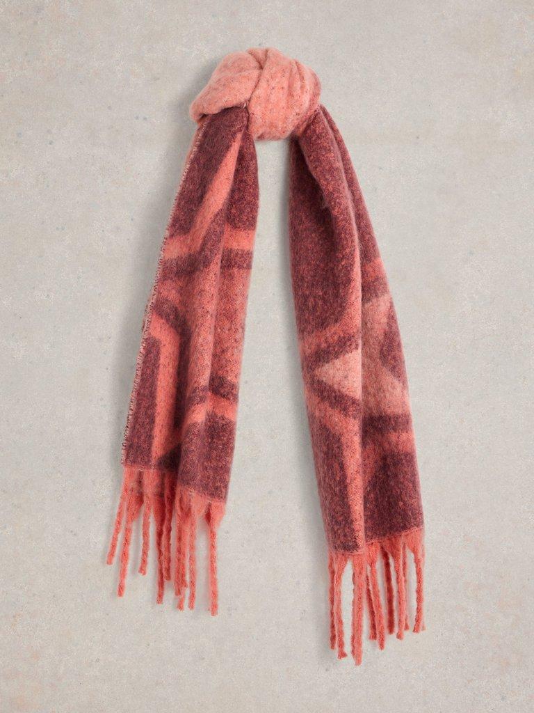 Shelly Brushed Scarf in PLUM MLT - FLAT FRONT