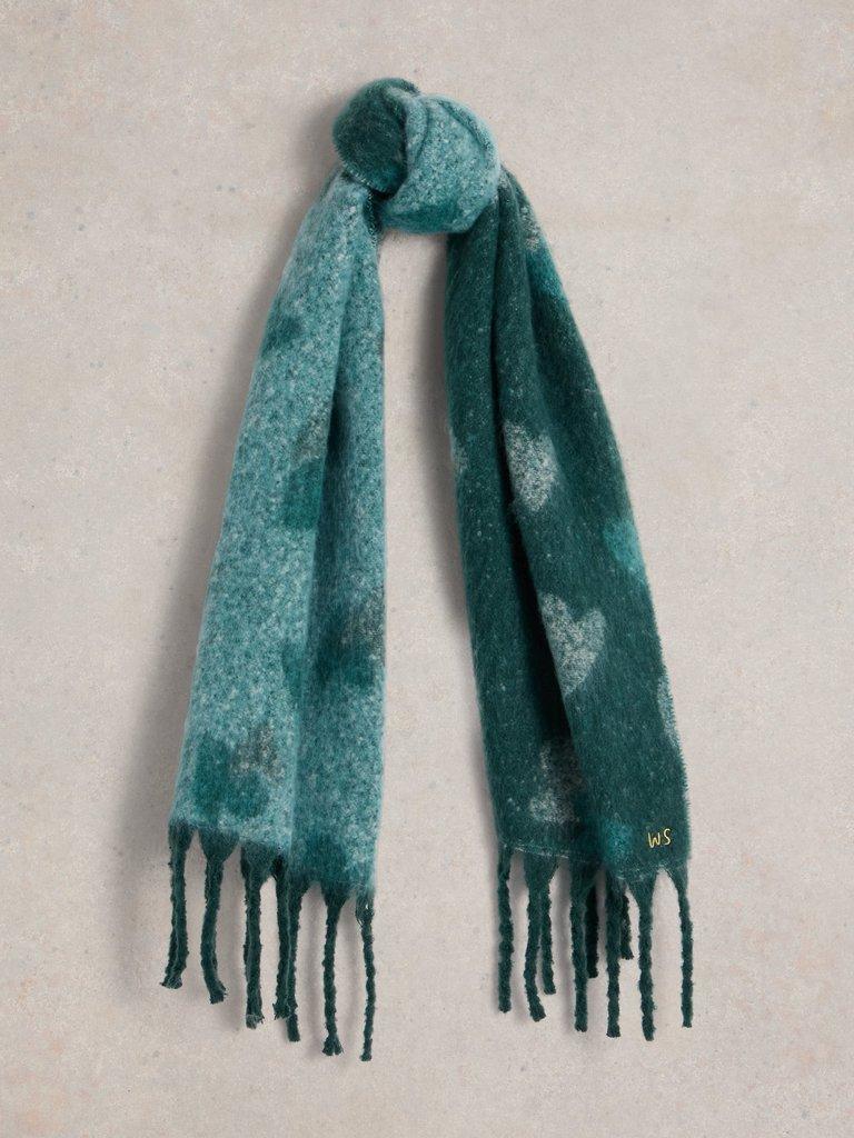 Shelly Brushed Scarf in TEAL MLT - FLAT FRONT