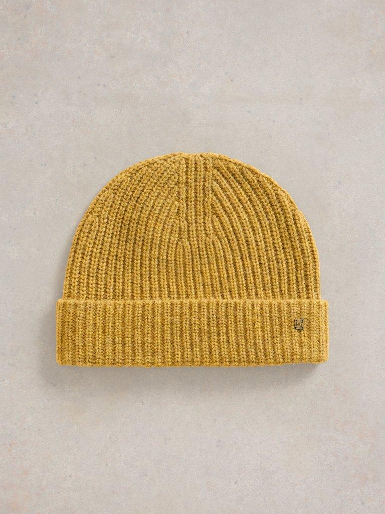 Albie Rib Knit Beanie in DK CHART - FLAT FRONT