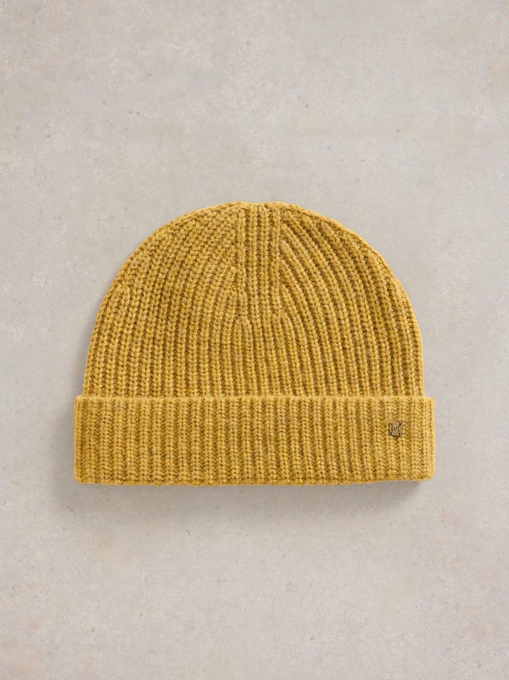 Albie Rib Knit Beanie in DK CHART - FLAT FRONT