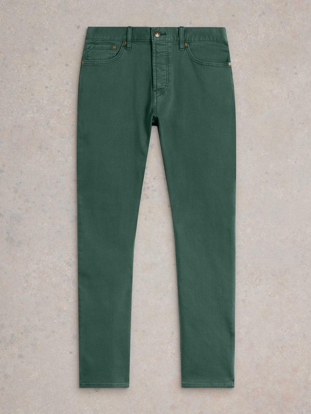 Eastwood Garment Dye Jean in DK GREEN - FLAT FRONT