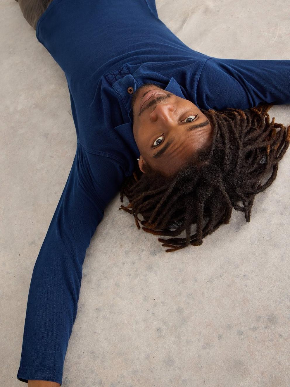 LS Utility Polo in DEEP BLUE - LIFESTYLE