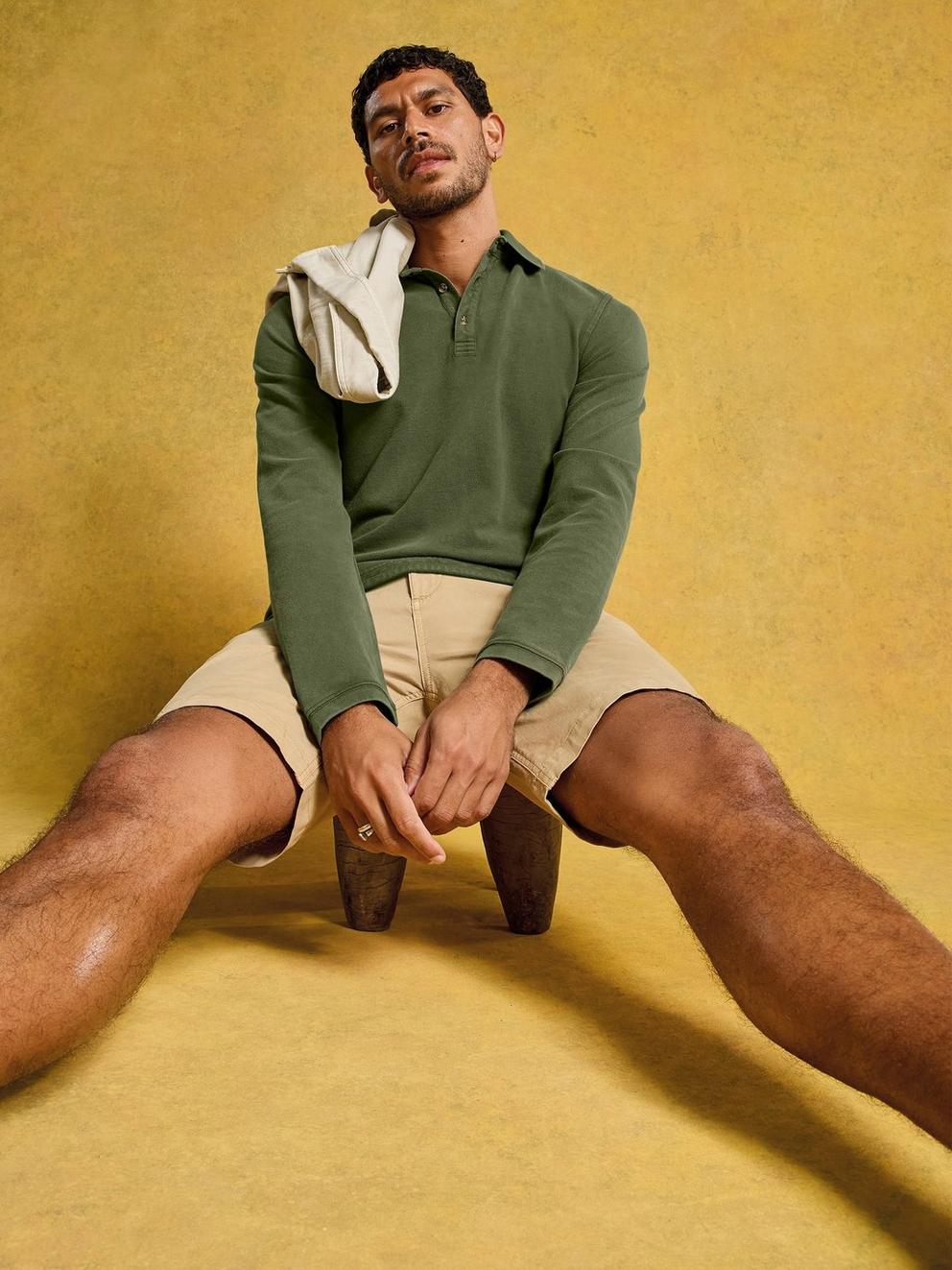 LS Utility Polo in JADE GRN - MIXED