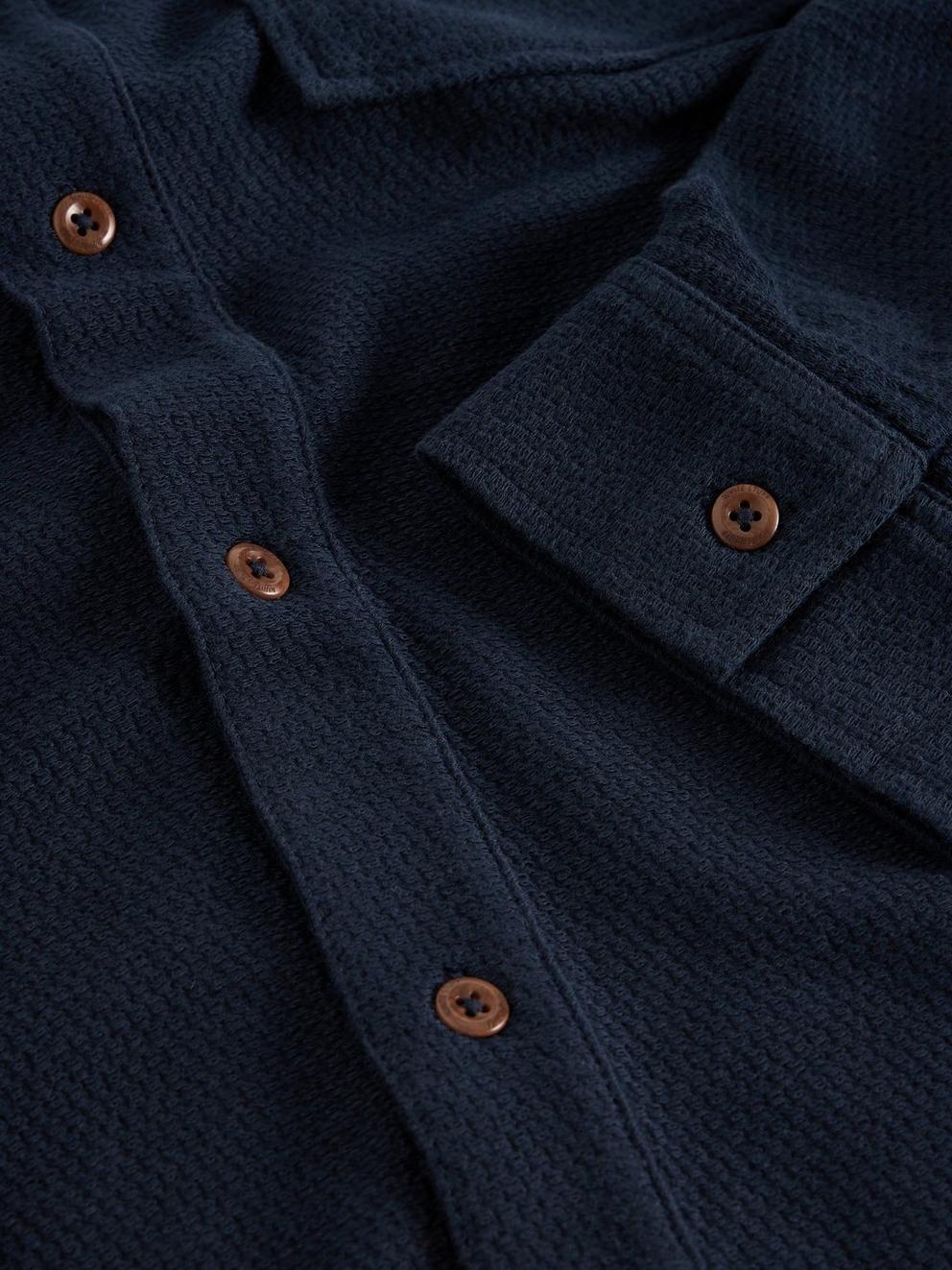 Textured Jersey Shirt in DARK NAVY - FLAT DETAIL