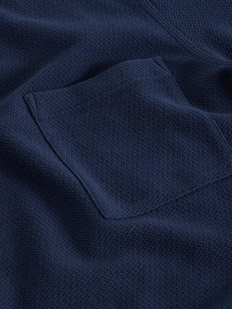 Tenby Textured SS Tee in DARK NAVY - FLAT DETAIL