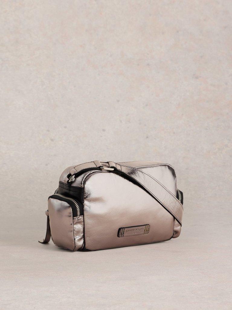 Lana Camera Bag in PEWTER MET - FLAT BACK