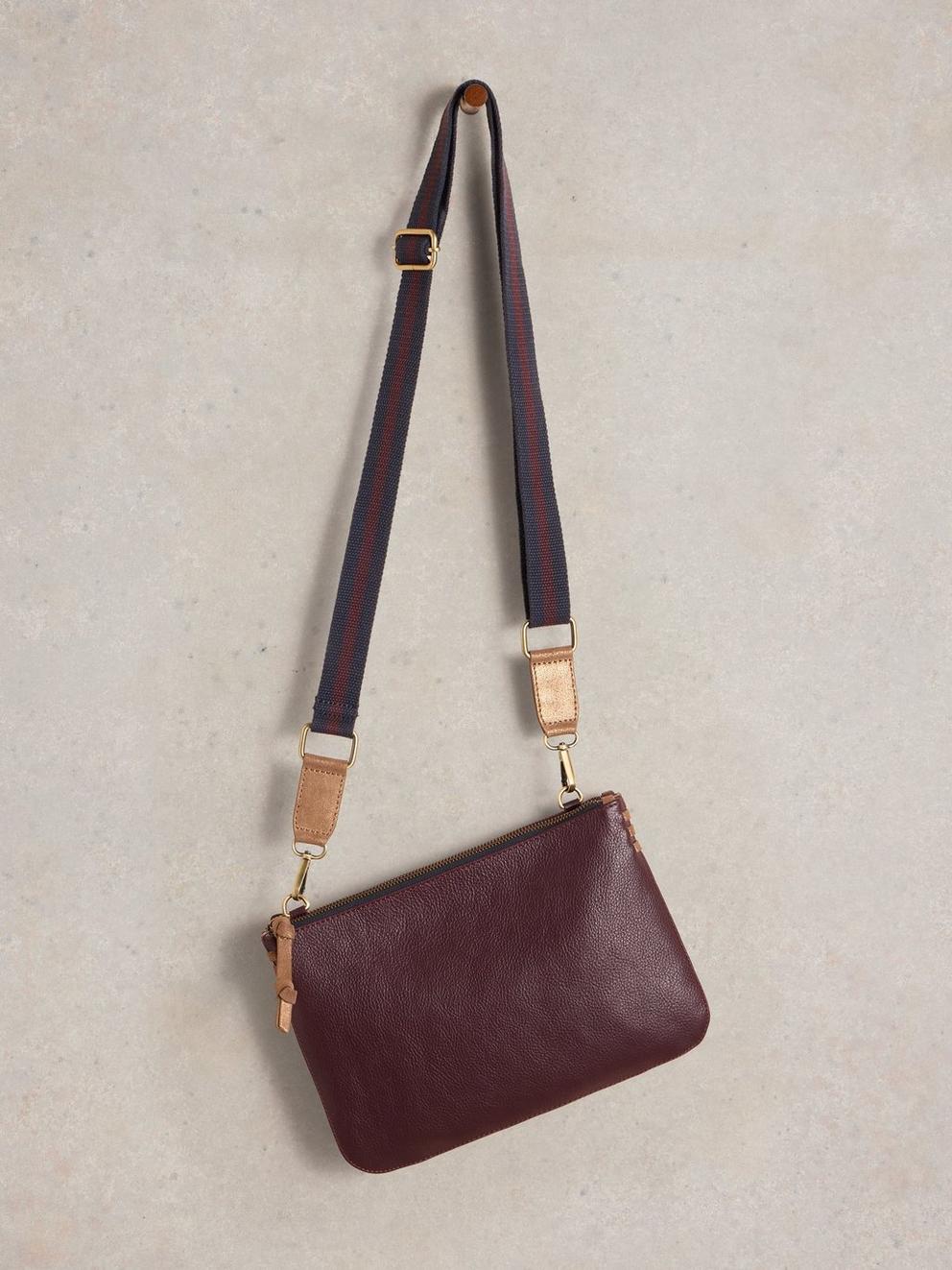 Connie Double Pouch Crossbody in COLOUR MET - FLAT FRONT