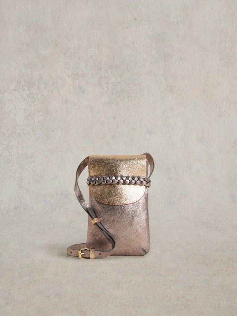 Clemmy Leather Phone Bag in COLOUR MET - LIFESTYLE