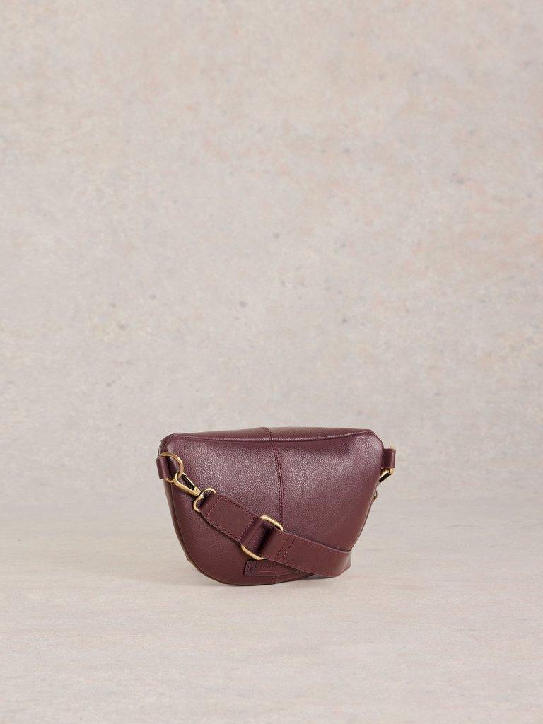 Mini Sebby Leather Sling Bag in DK PLUM - FLAT BACK