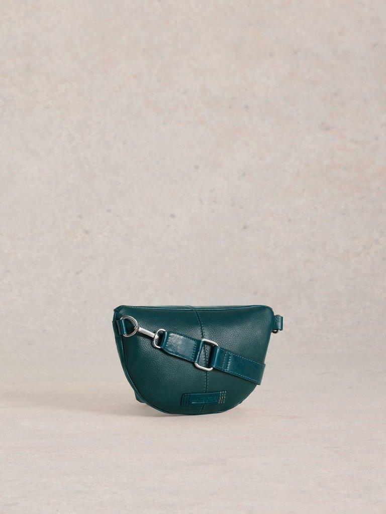 Mini Sebby Leather Sling Bag in MID TEAL - FLAT BACK