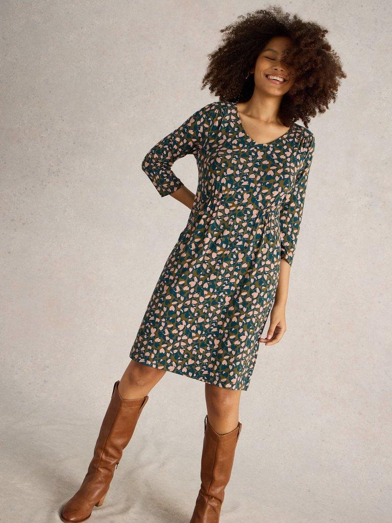 Tallie Jersey Dress in GREEN PR - LIFESTYLE