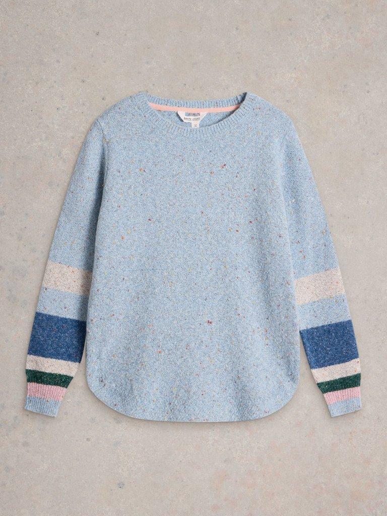 TALIA NEP JUMPER in BLUE MLT - FLAT FRONT