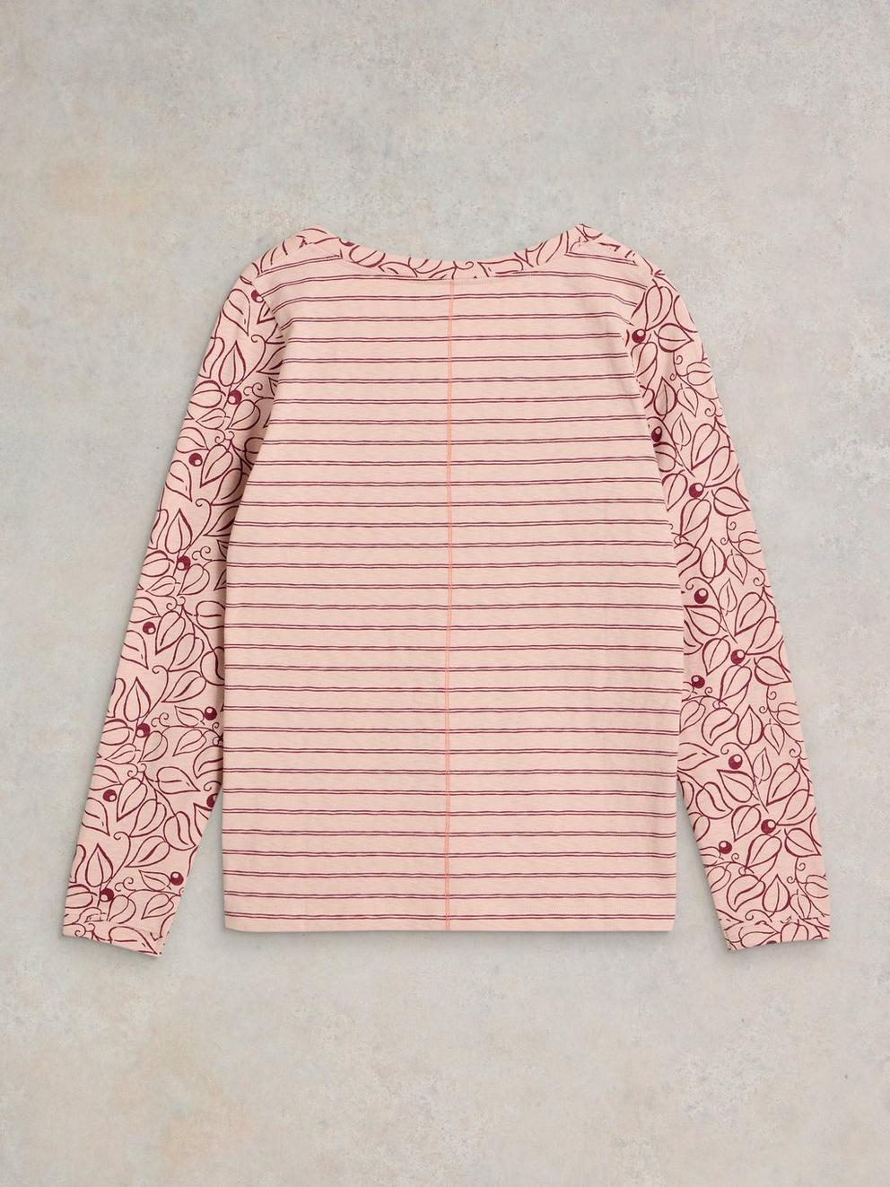 NELLY LONG SLEEVE TEE in PINK PR - FLAT BACK