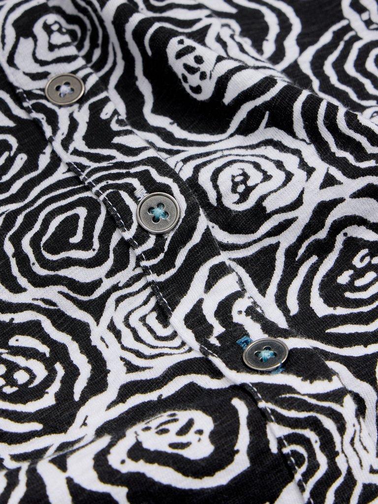ANNIE COTTON SHIRT in BLK PR - FLAT DETAIL
