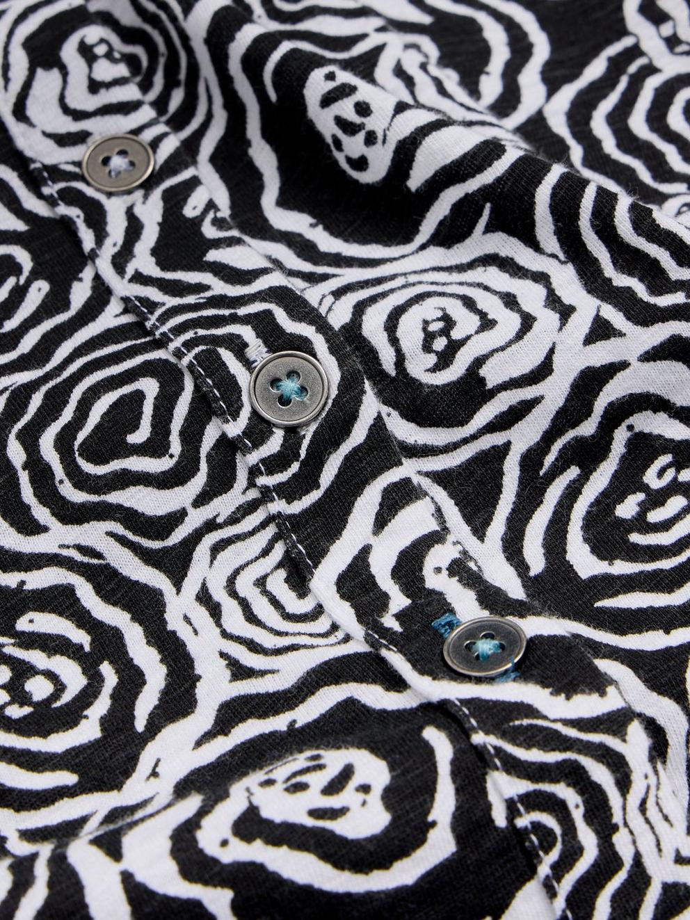 ANNIE COTTON SHIRT in BLK PR - FLAT DETAIL