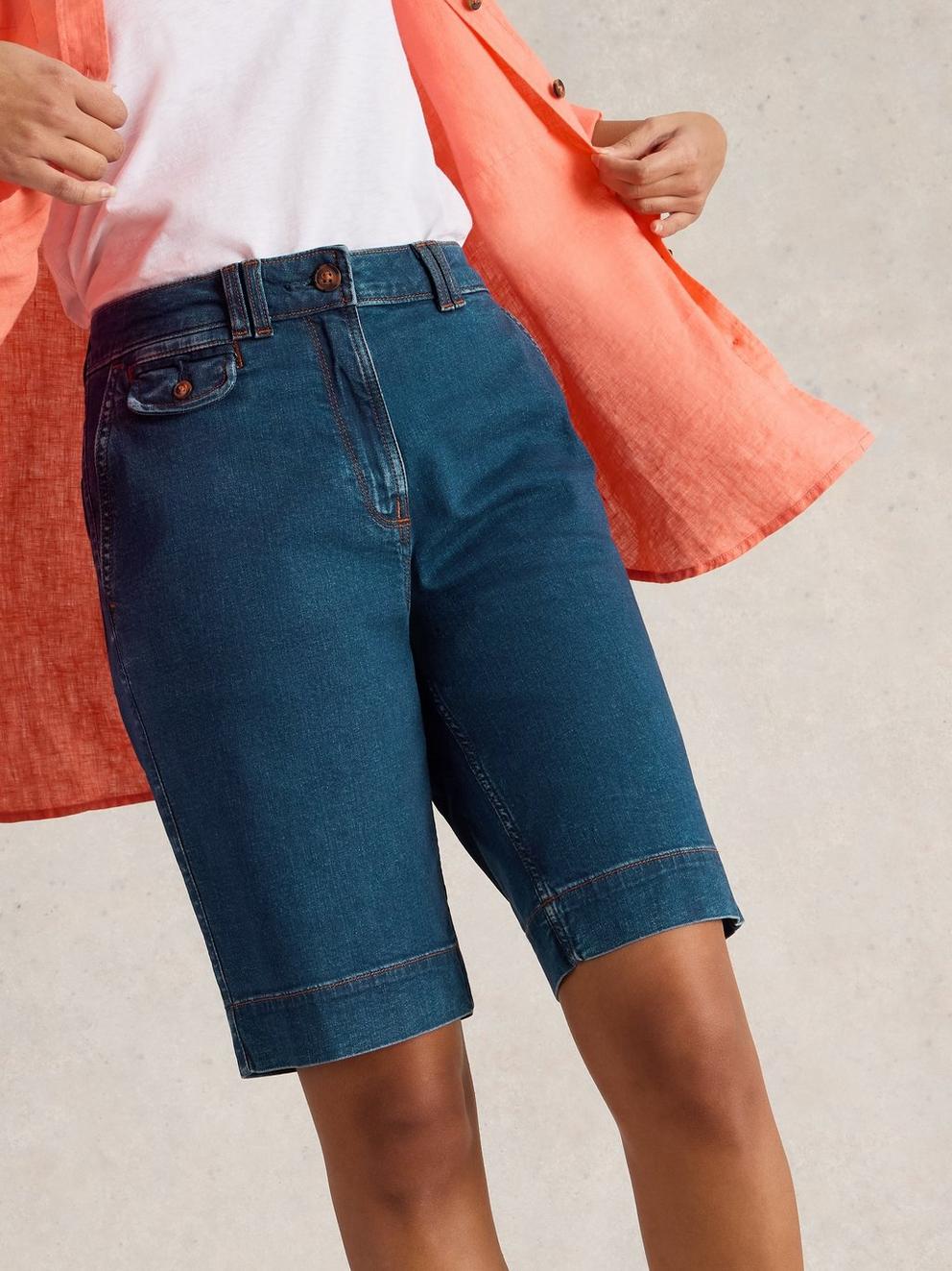 Hayley Denim Shorts in MID DENIM - LIFESTYLE