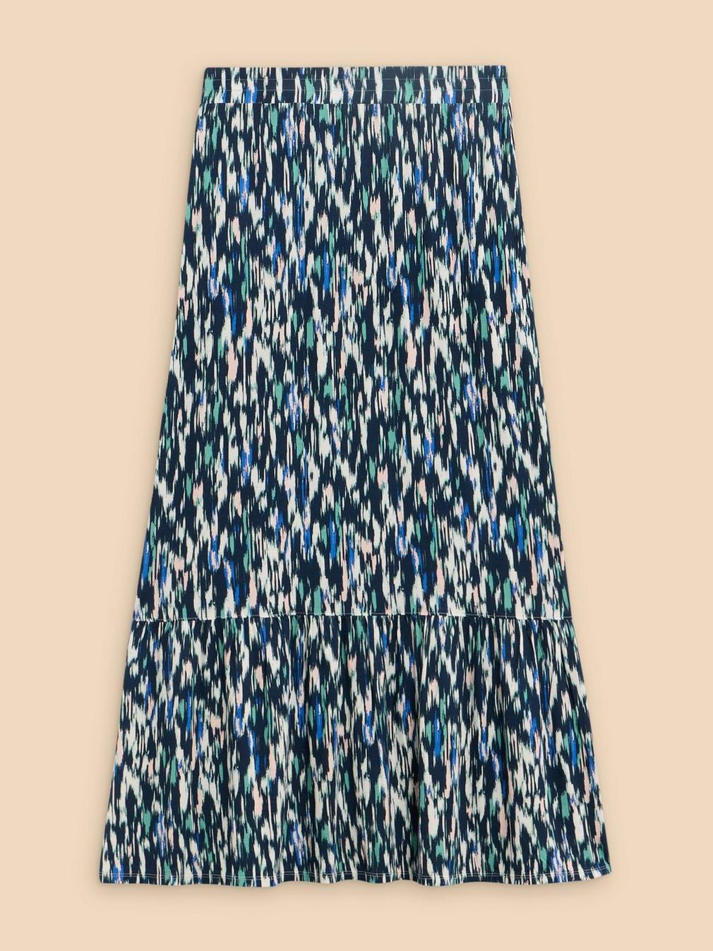 Charley Eco Vero Maxi Skirt in NAVY PR - FLAT BACK