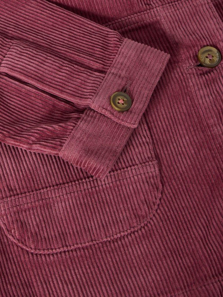 Carrie Cord Jacket in DUS PINK - FLAT DETAIL