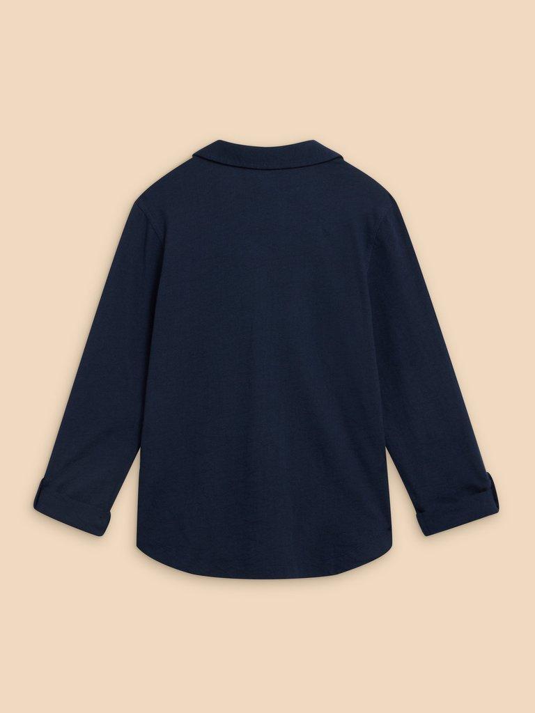TEXTURED ANNIE in FR NAVY - FLAT BACK