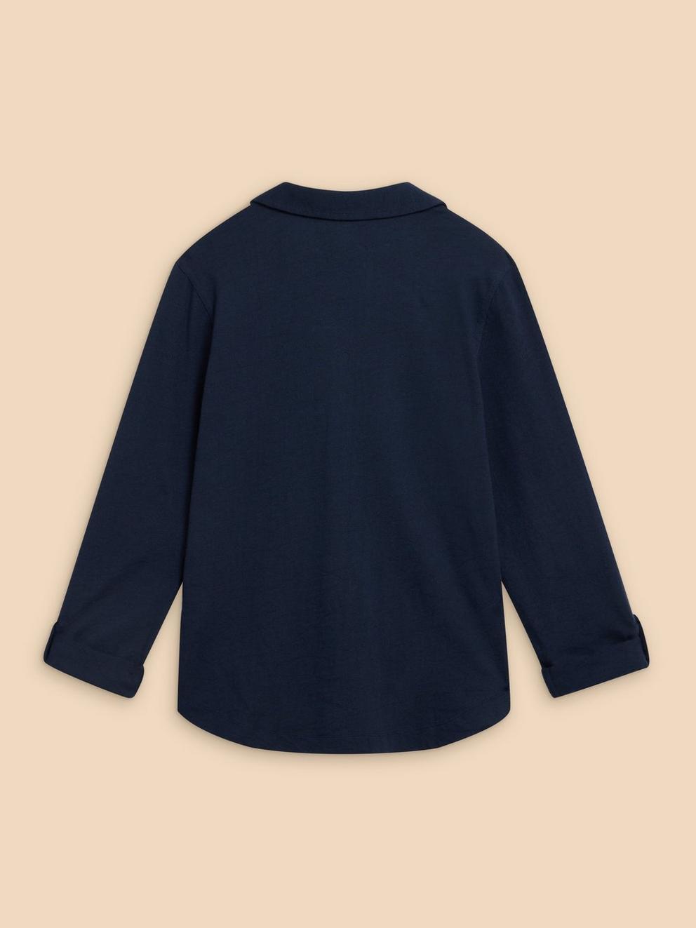 TEXTURED ANNIE in FR NAVY - FLAT BACK