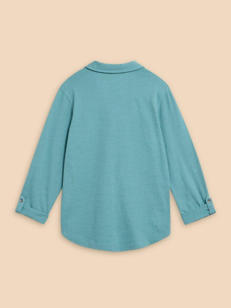 TEXTURED ANNIE in MID TEAL - FLAT BACK