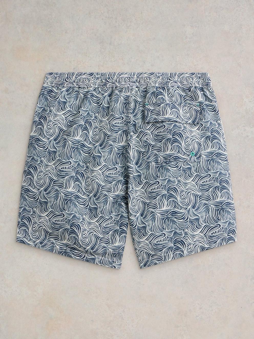 Waves Swimshort in NAVY PR - FLAT BACK