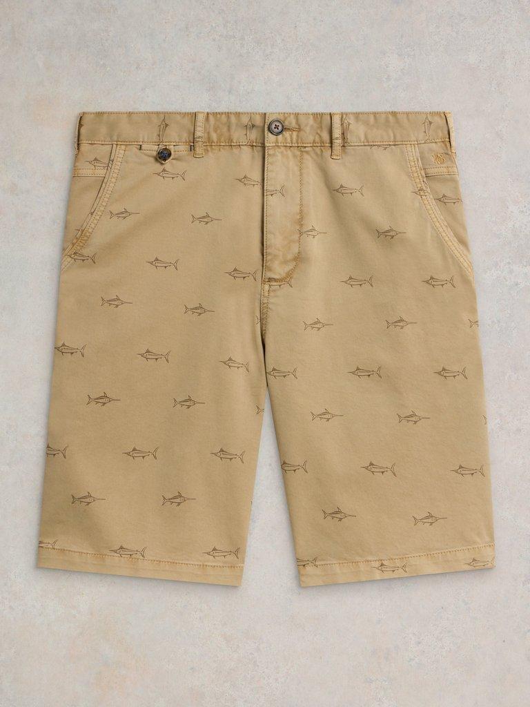 Swordfish Chino Short in NAT PR - FLAT FRONT