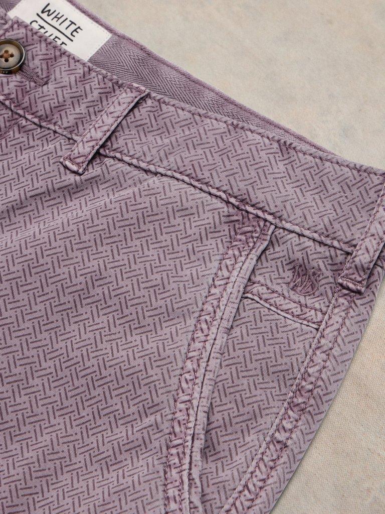 Ditsy Chino Short in PINK PR - FLAT DETAIL