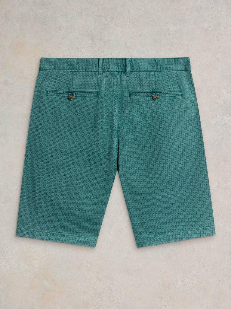 Ditsy Chino Short in TEAL PR - FLAT BACK