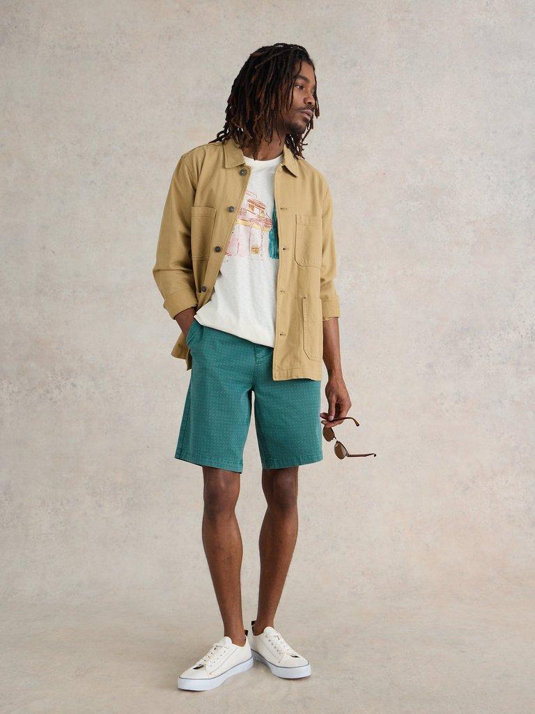 Teal chino shorts on sale