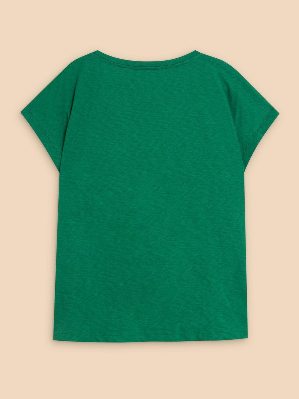 NIKKI SS TEE in MID GREEN - FLAT BACK