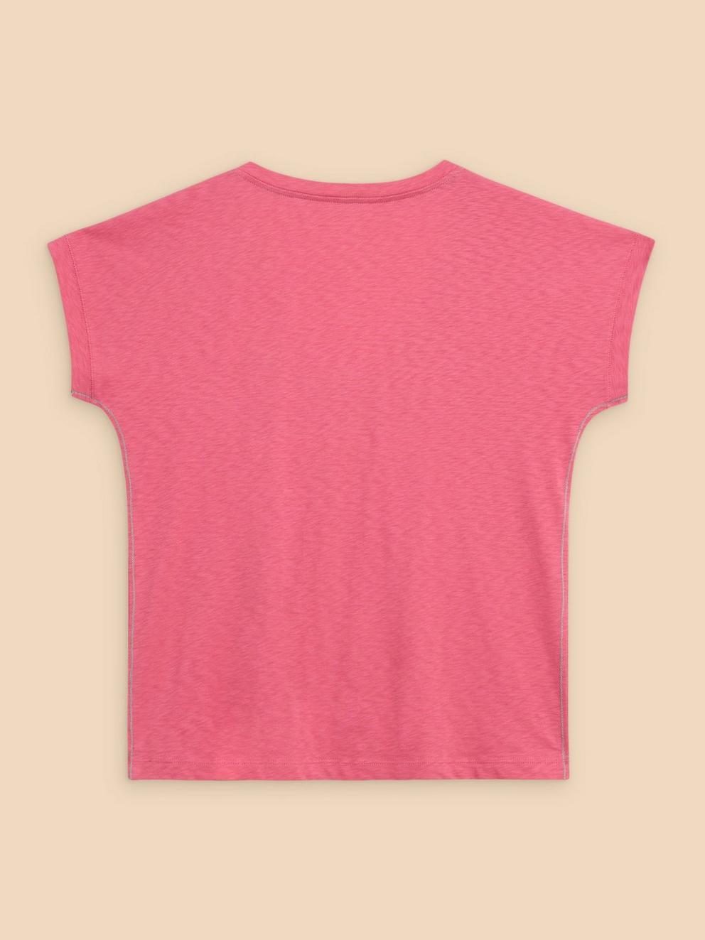 NOAH SS V NECK TEE in LGT PINK - FLAT BACK