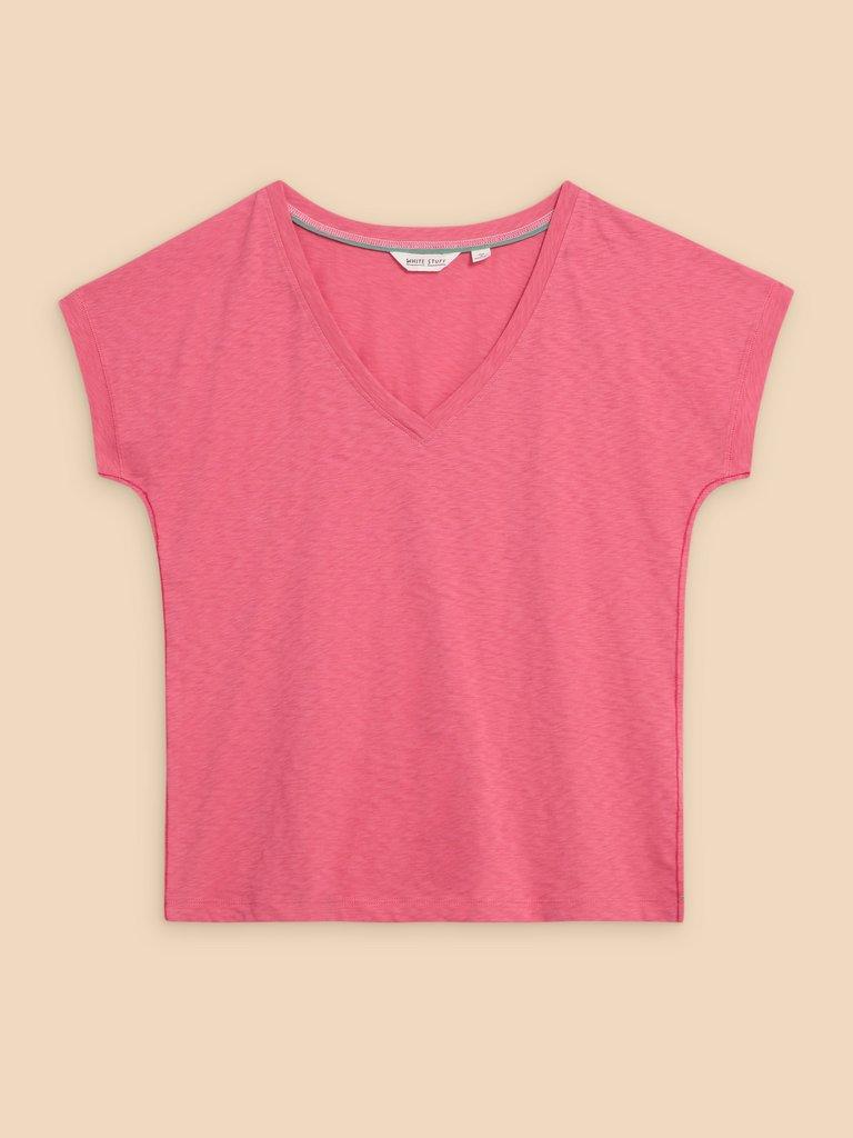 NOAH SS V NECK TEE in LGT PINK - FLAT FRONT