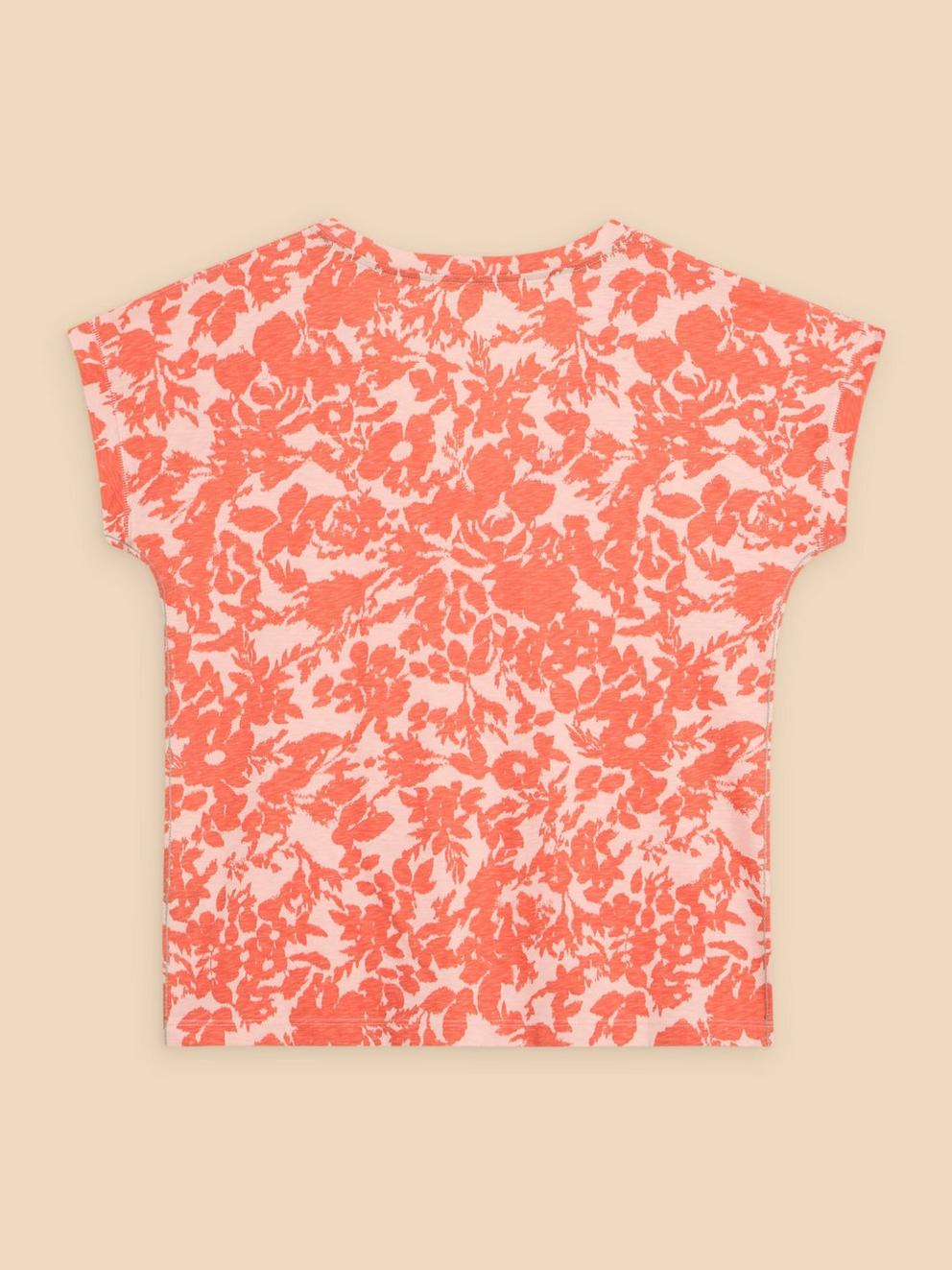 NOAH SS V NECK TEE in ORANGE PR - FLAT BACK