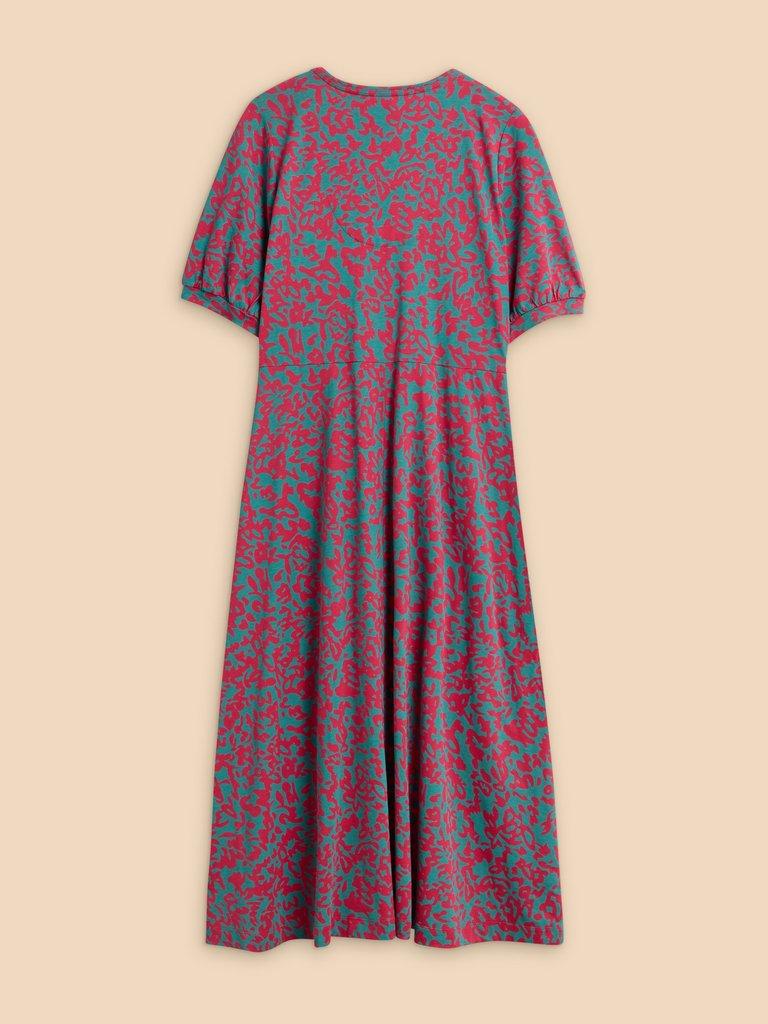 Megan Jersey Printed Dress in PINK PR - FLAT BACK