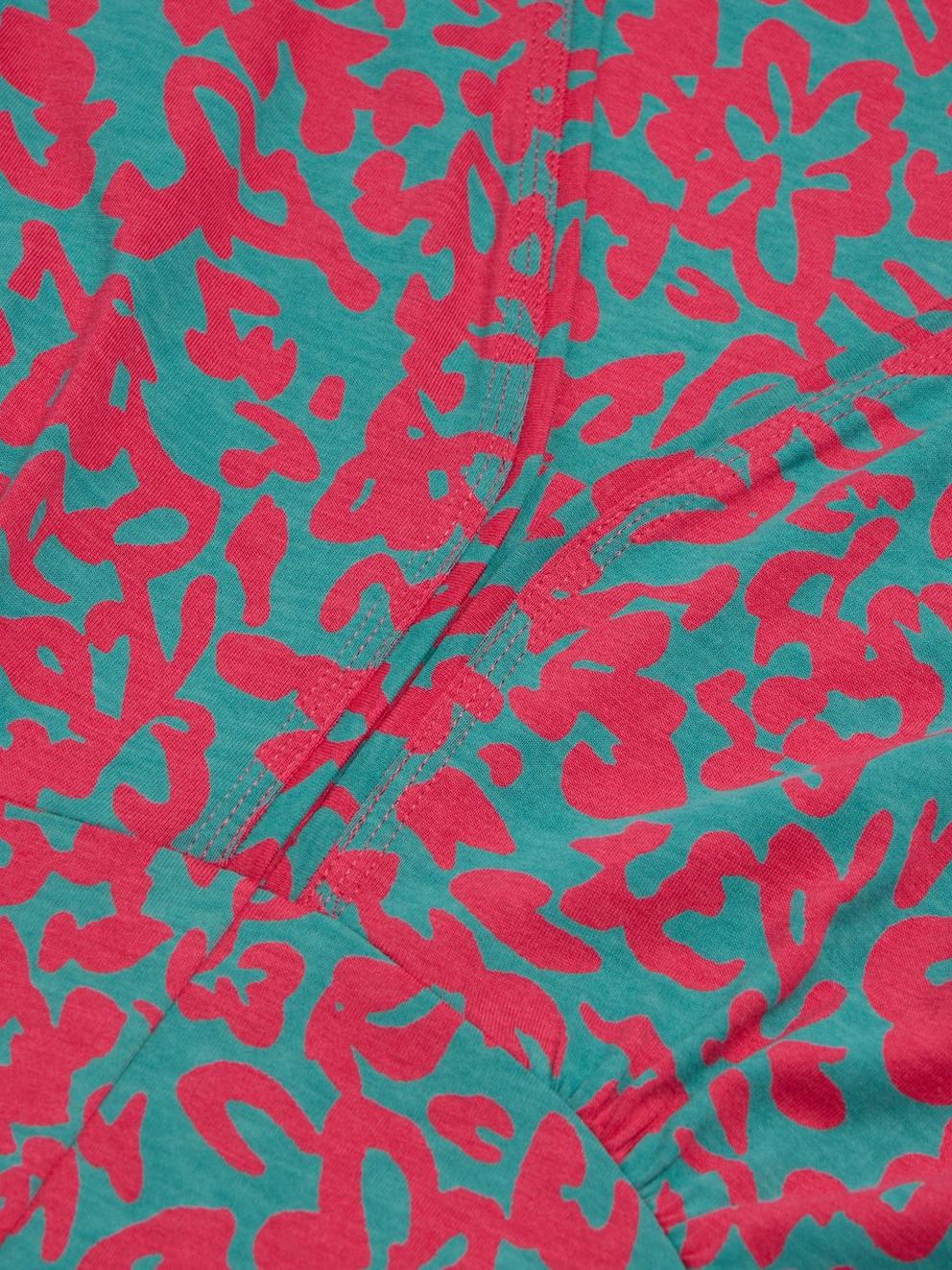 Megan Jersey Printed Dress in PINK PR - FLAT DETAIL