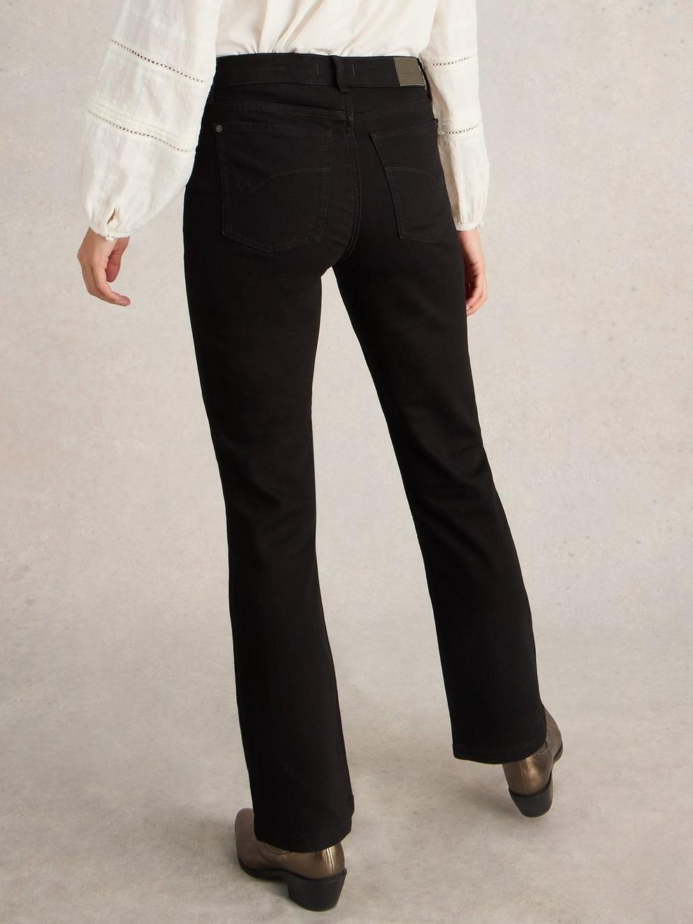 Harriet Bootcut Jean in BLK DENIM - MODEL BACK