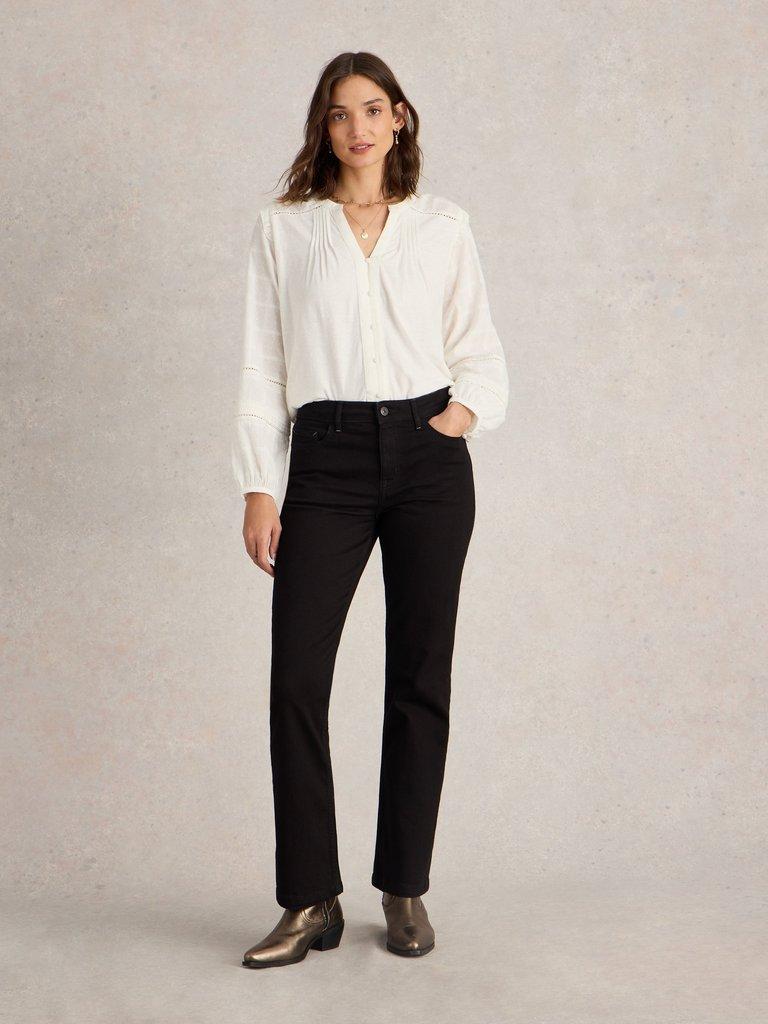 Harriet Bootcut Jean in BLK DENIM - MODEL FRONT