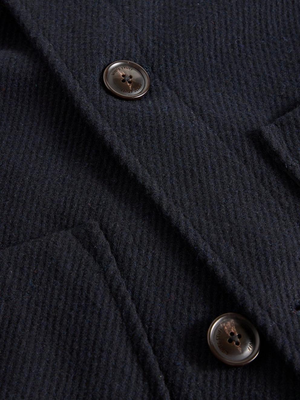 Wool Chore Jacket in DARK NAVY - FLAT DETAIL