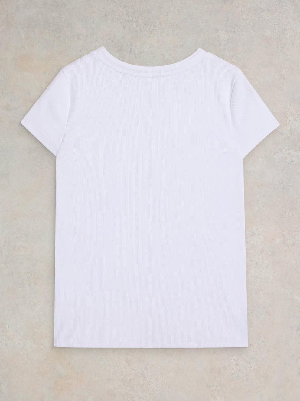 AIDA TEE in BRIL WHITE - FLAT BACK