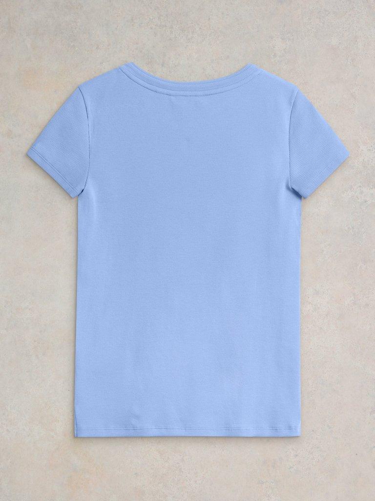 AIDA TEE in MID BLUE - FLAT BACK