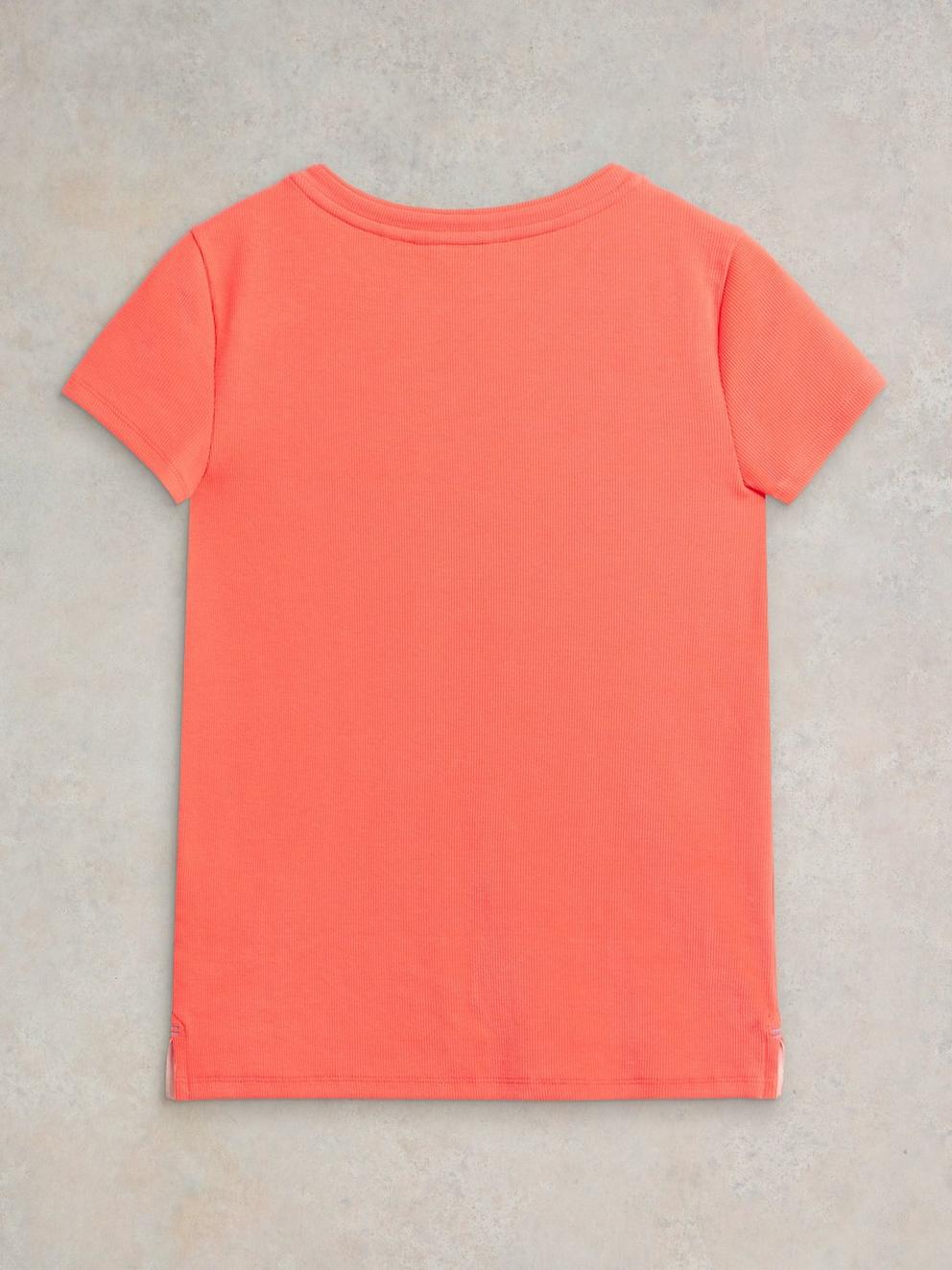 AIDA TEE in MID ORANGE - FLAT BACK