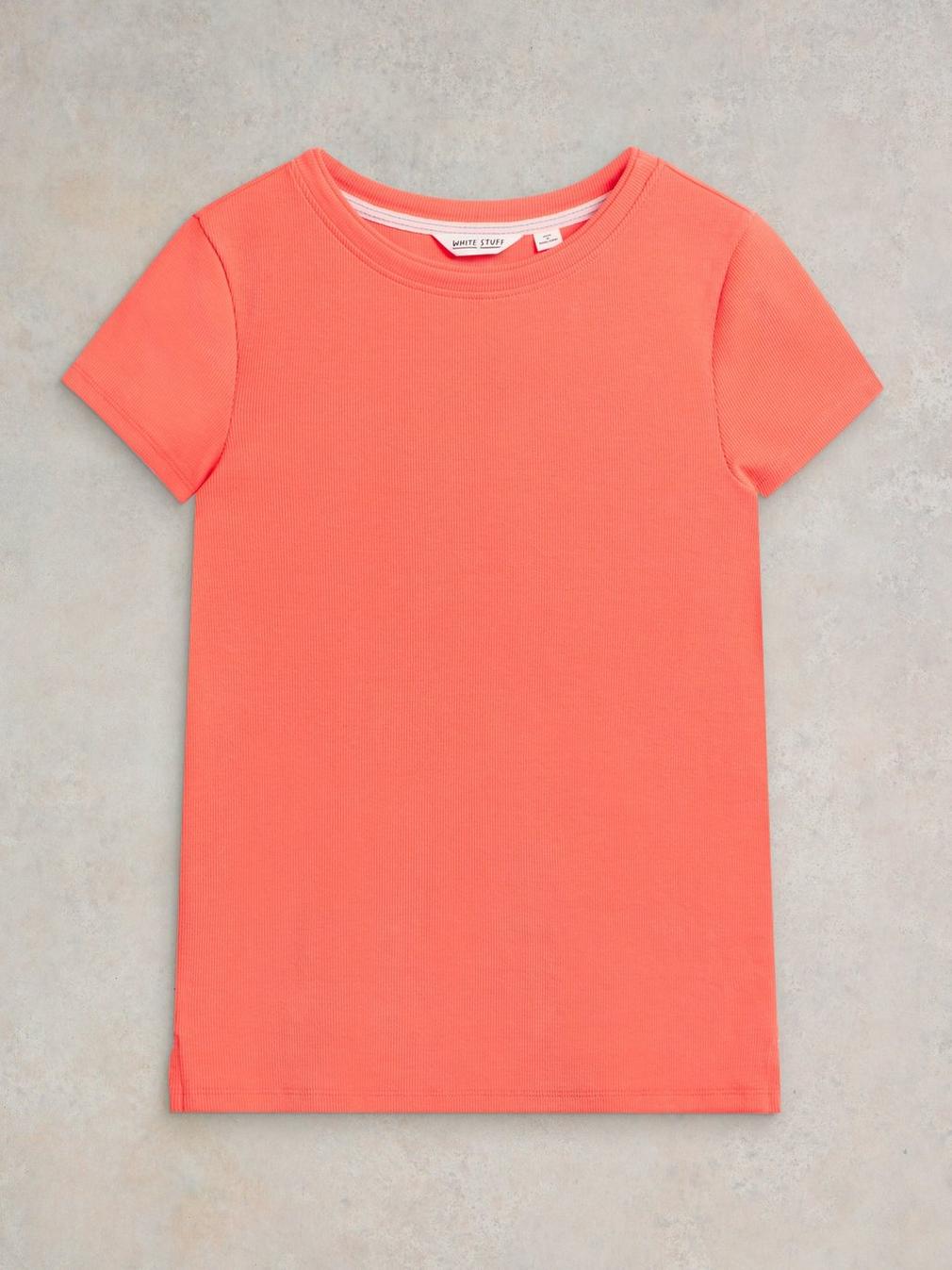 AIDA TEE in MID ORANGE - FLAT FRONT