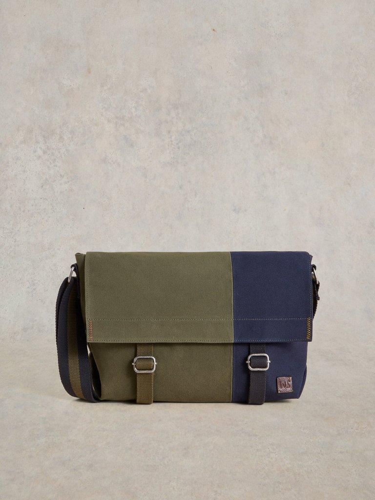 Teddy Canvas Messenger Bag in GREEN MLT - LIFESTYLE