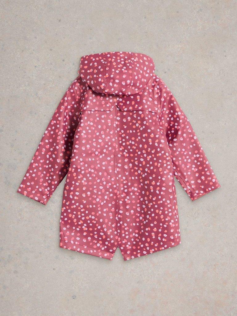 Kids Spot Printed Raincoat in PURPLE MLT - FLAT BACK