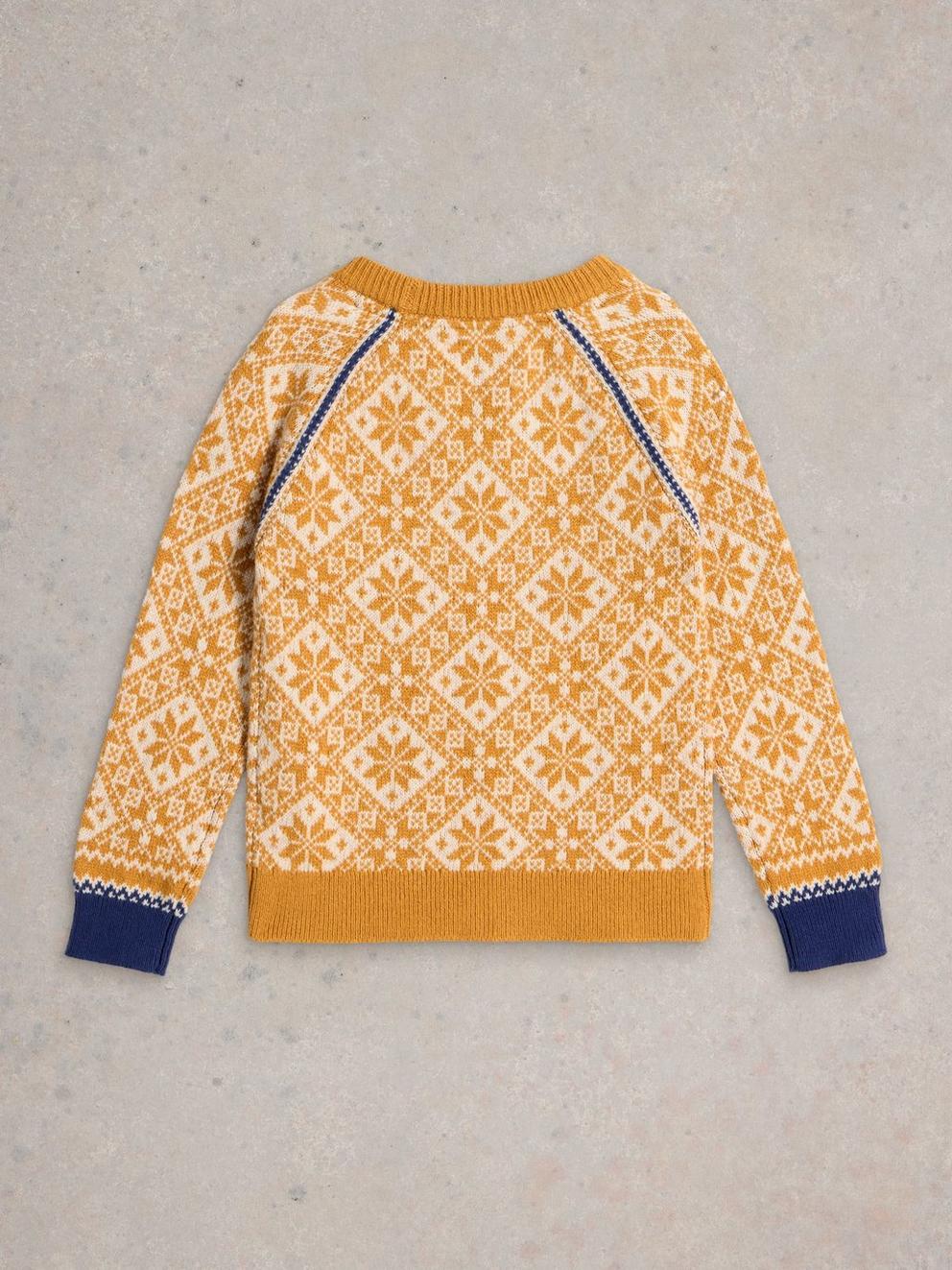 All Over Fairisle Jumper in YELLOW MLT - FLAT BACK