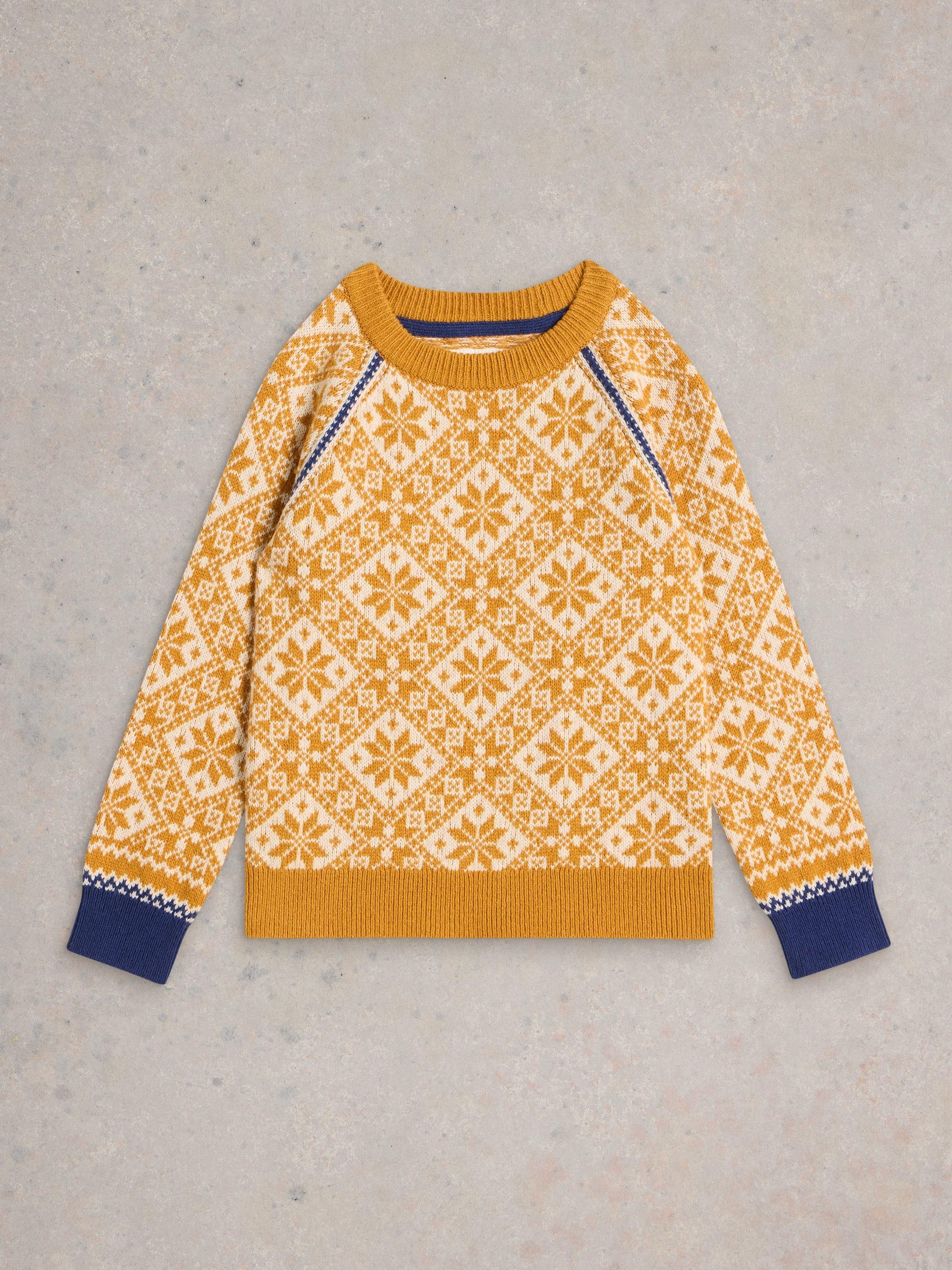 Yellow and white jumper sales