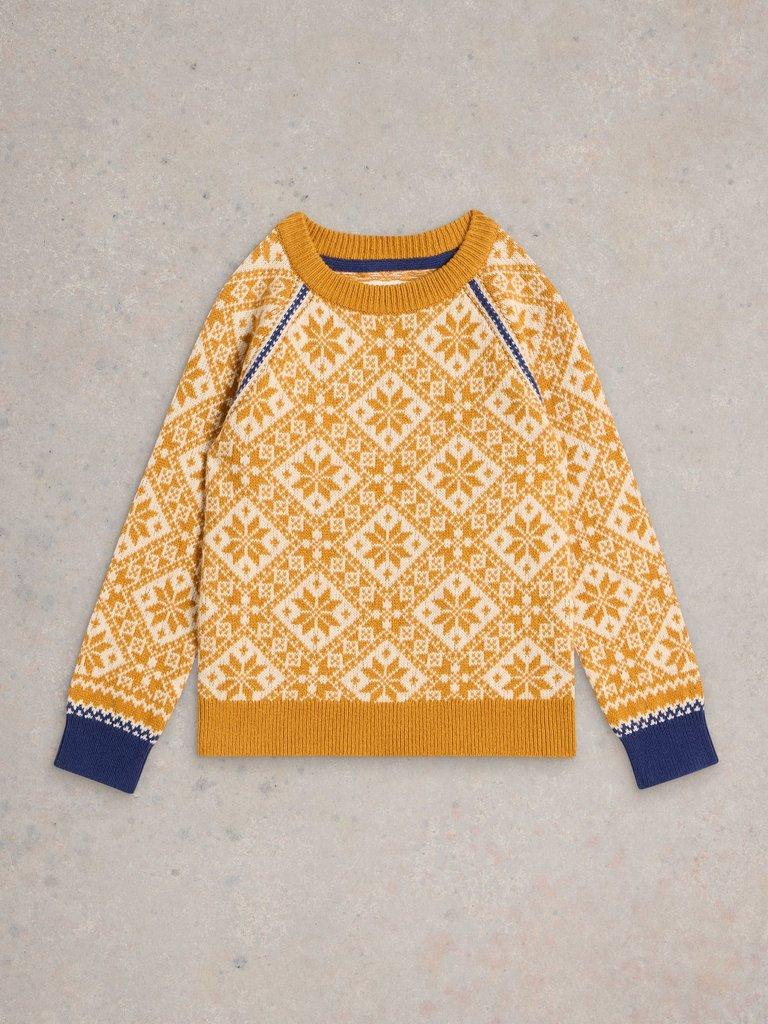 All Over Fairisle Jumper in YELLOW MLT - FLAT FRONT